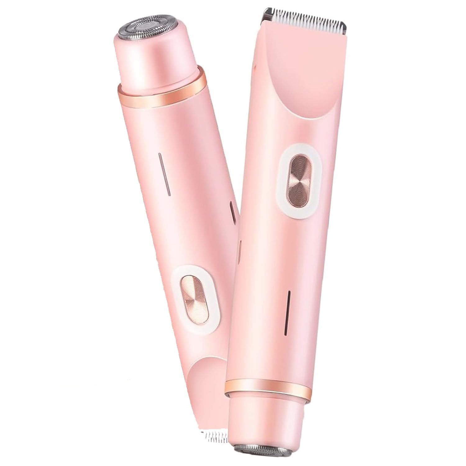 Glow Aura Women's Electric Shaver, 2-in-1 Dual Head, Bikini Trimmer and Facial Hair Remover, Pink