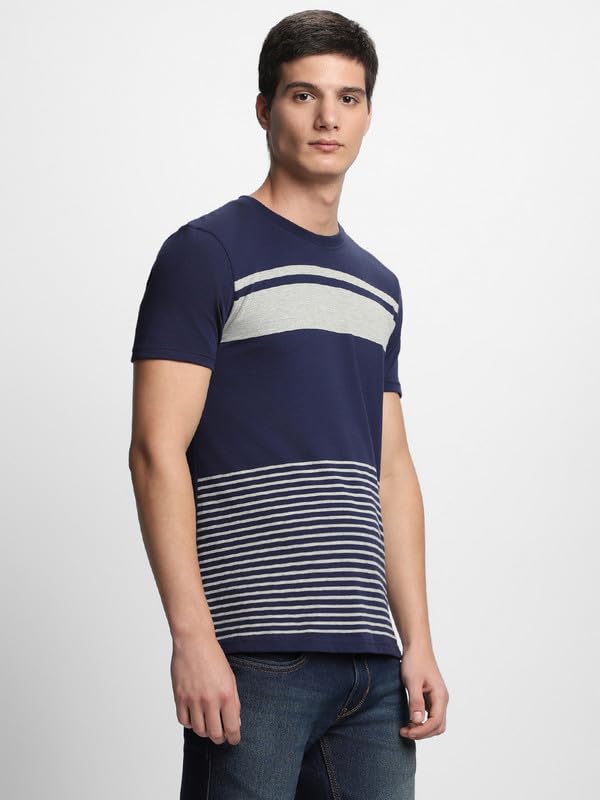 Image of Dennis Lingo Men's Cotton Solid Round Neck Slim Fit T-Shirts