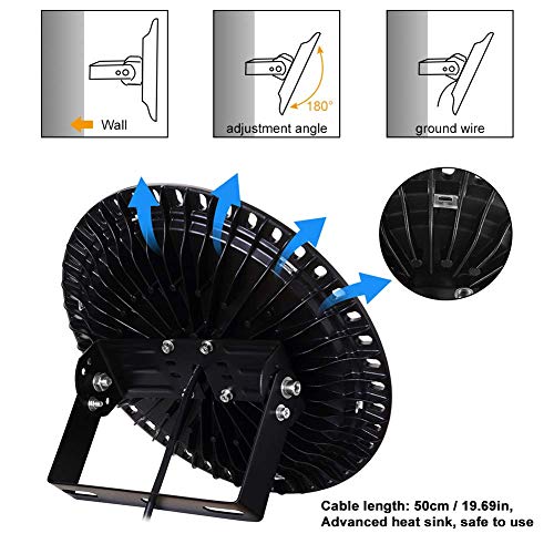 Bikuer 200W UFO LED High Bay Light lamp Factory Warehouse Industrial Lighting 10000 Lumen 6000-6500K IP65 Warehouse LED Lights- Commercial Bay Lighting for Garage Factory Workshop Gym (200W 3pcs)