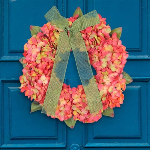 Couronne de fleurs Noël 2pc suspension porte d'automne