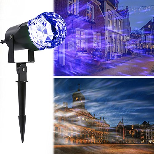 Preisvergleich Produktbild Gartenleuchten Mit Erdspieß, OCDAY Wasserdicht Ebene IP44 Weihnachtsbeleuchtung für Freien für Garten / Baum / Teich / Pool (Blau und Weiß)