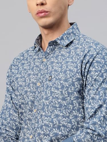 Image of Majestic Man Men's Stylish Floral Print Slim Fit Casual Shirt - Pure Cotton| Full Sleeve | Trendy & Comfortable