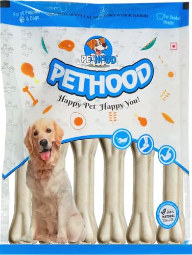 Image of 6 Inch Dog Chew Bones Pack of 6 | Flavoured Dog Treats for Adult Dogs | Long Lasting Chew Snacks | No Added Colour | Suitable for All Dog Breeds