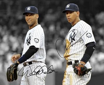 Ikonic Fotohaus Derek Jeter Alex Rodriguez Signed Photo Autograph Print Wall Art Home Decor