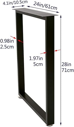 Miniatura 10 de DR.IRON Patas de mesa de metal blancas de 28 pulgadas de alto, patas de escritorio resistentes para mesa de comedor, mesa de café, mesa de cocina