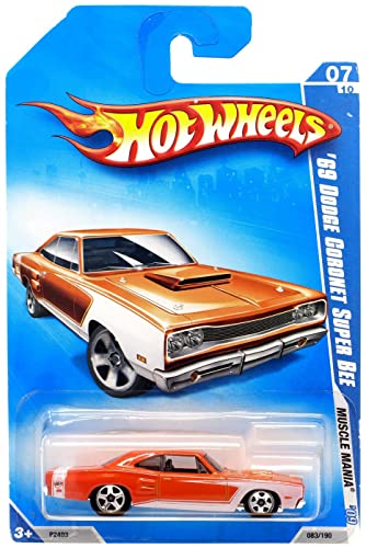 Hot Wheels 1969 Dodge Coronet Super Bee escala 1:64 miniatura 1