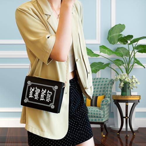 Small Crossbody Purses for Women Trendy Halloween Novelty Shoulder Handbags Gothic Magic Book Purses2