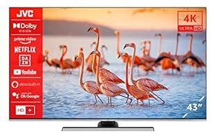 JVC LT-43VU8156 43 Zoll Fernseher/Smart TV (4K Ultra HD, HDR Dolby Vision, Triple-Tuner, Alexa Built-In, Bluetooth, Dolby Atmos) - 6 Monate HD+ inkl.