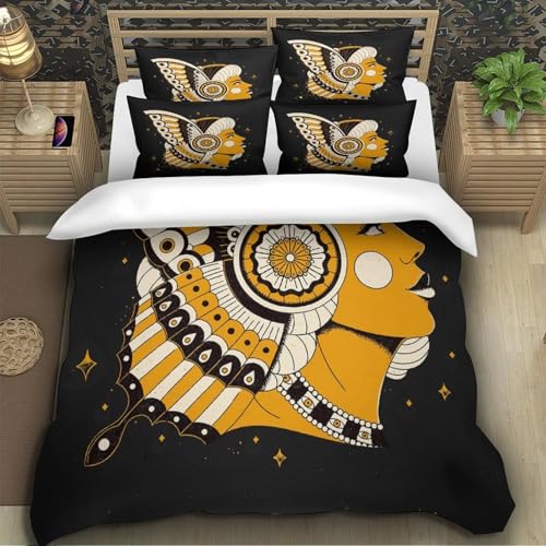 Housse de couette papillon 3D avec fermeture éclair pour lit super king - 5