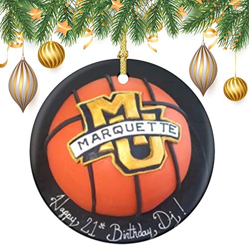Marquette University Basketball Team Round Souvenir Fashionable Patterns, The Best Gift for Family and Friends in Ceramic Double-Sided Printing Festival - Thumbnail 3