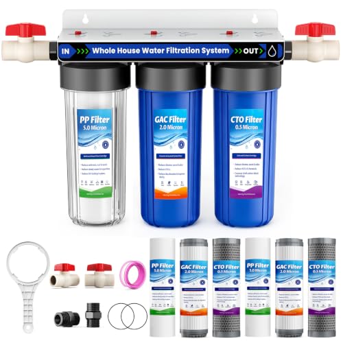 Whole House Water Filter System for Well Water,3-Stage,2-Year Fil...