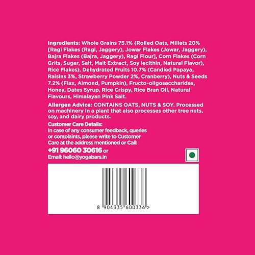 Image of Yogabar Wholegrain Breakfast Muesli Fruits, Nuts + Seeds, 700 g (Super Saver Pack)