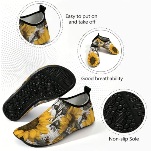 Zapatos acuáticos unisex para playa y piscina con un cómodo diseño transpirable de abejas 4