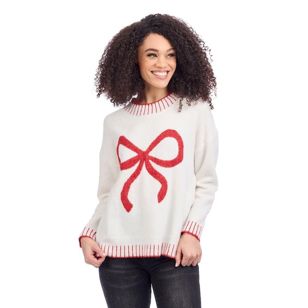 Mud Pie Womens Mud Pie Womens Wilder Bow Sweater