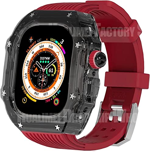 Bracelet de montre de sport en silicone transparent PURYN pour Apple Watch 44-49 mm