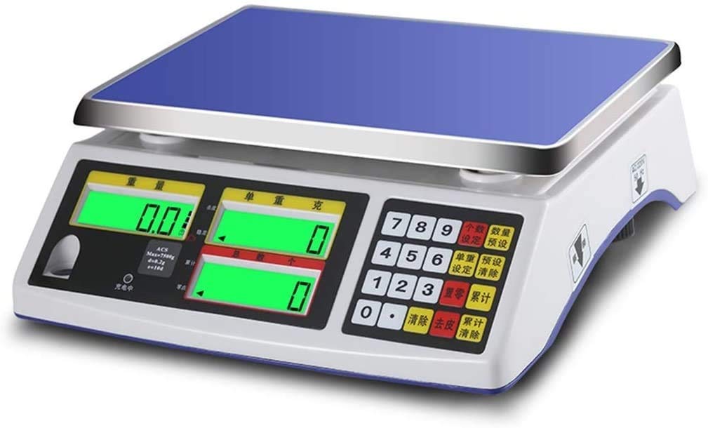 Wagi Elektroniczne Wysokiej Precyzji Wagi Kuchenne Do Żywności Waga Licząca Ze Stali Nierdzewnej Wagi Przemysłowe,White-20Kg/0.2G