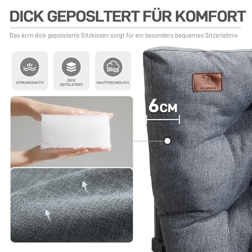 EVER ADVANCED Campingstuhl Faltbar 62cm Sitzbreit Gepolstert bis 230KG – Ansicht 4