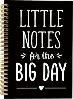 Wedding Spiral Notebook, Wedding Journal, Engagement Bride Gifts, Wedding Planning 5.5"x8.3" 164pages Lined Notebooks College Ruled, Little Notes for The Big Day Notebook for Wedding (Black)