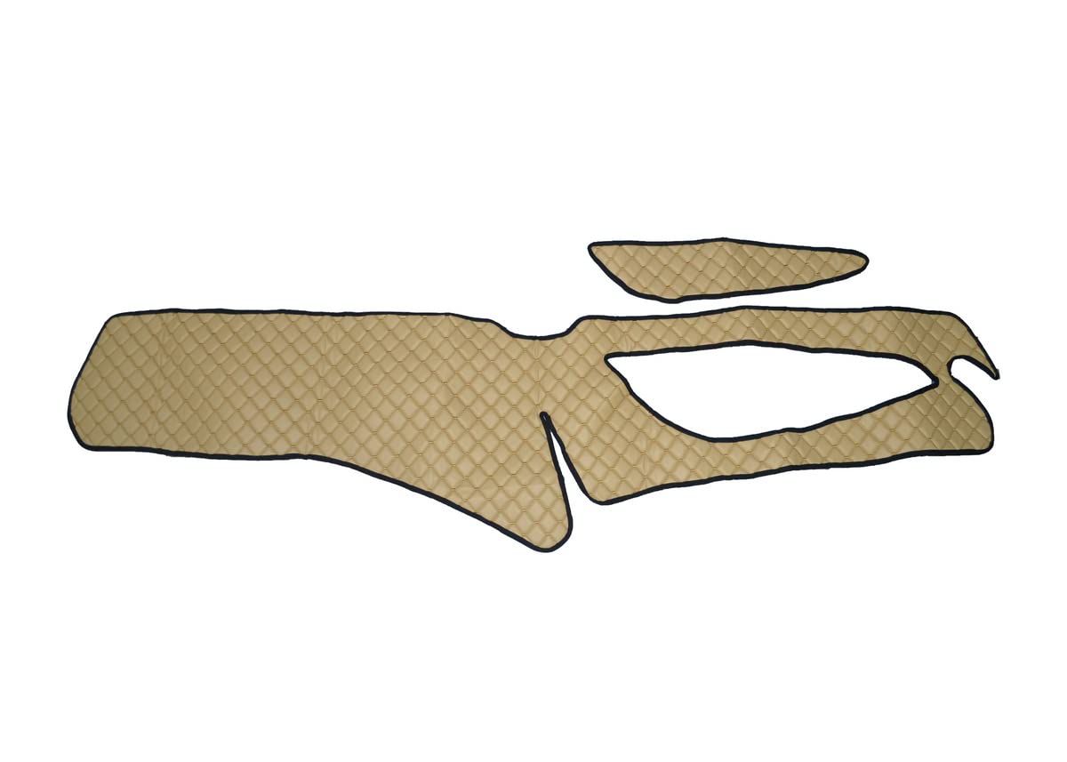 Tapis de tableau de bord en cuir écologique matelassé beige pour la prochaine Scania R conduite à gauche à partir de 2017
