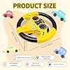 Cuackamily Juguetes de Volante para niños, Juguete Volante Controlador de conducción portátil simulado, Juguete Copiloto Volante Niños, Juguete Educativo para Regalo para Niños y Niñas (Amarillo) #1