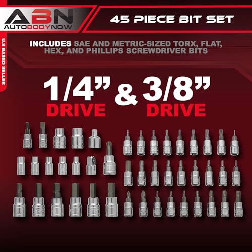 Abn 810009 Master Combination Torx Bit Socket Set - 45Pc Sae And Metric Hex Socket Set Screwdriver Bit Set thumb #1