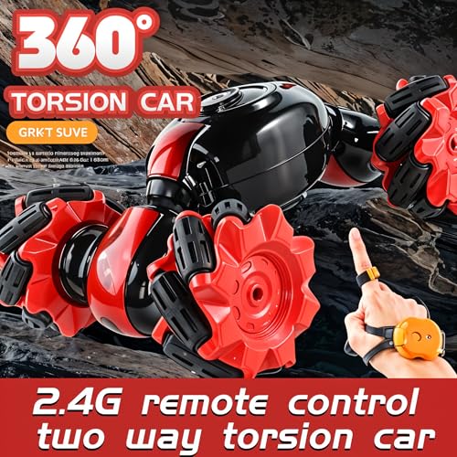 Image of 360 RC Stunt Car for Kids with Gesture Control | 2.4GHz Remote Control Car with Wrist Sensor | 4WD Double Flip Rotating Drift Off Road Toy Car for Boys Girls Gift