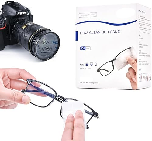 Toallitas limpiadoras para lentes 100 unidades prehumedecidas empaquetadas individualmente, sin arañazos y sin rayas, toallitas táctiles de cuidado