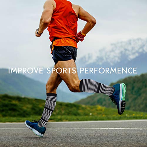 +Md 3 Pairs Bamboo Compression Socks Moisture Wicking 8-15 Mmhg For Women & Men #TOP6