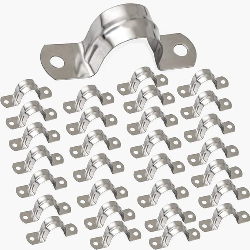 10 Mm U-förmige Rohrschellen Aus Edelstahl 304 – 10 Stück, 2-Loch, Für Rohre, Schläuche, Klempnerarbeiten