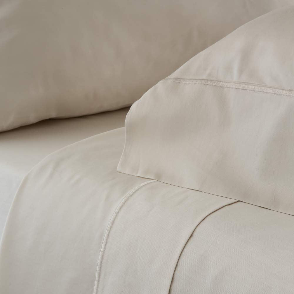 COTTON ARTean Zestaw pościeli z egipskiej bawełny, liczba nici 300, beżowa, 135 x 190/200, 100% egipska bawełna, beżowy