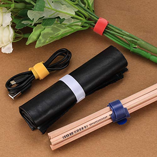 Hexinyigjly 70 Pcs Cable Ties Reusable, Multi-Color Reusable Fastening Cable Ties, Adjustable Cord Wire Cable Organizer Straps thumb #5