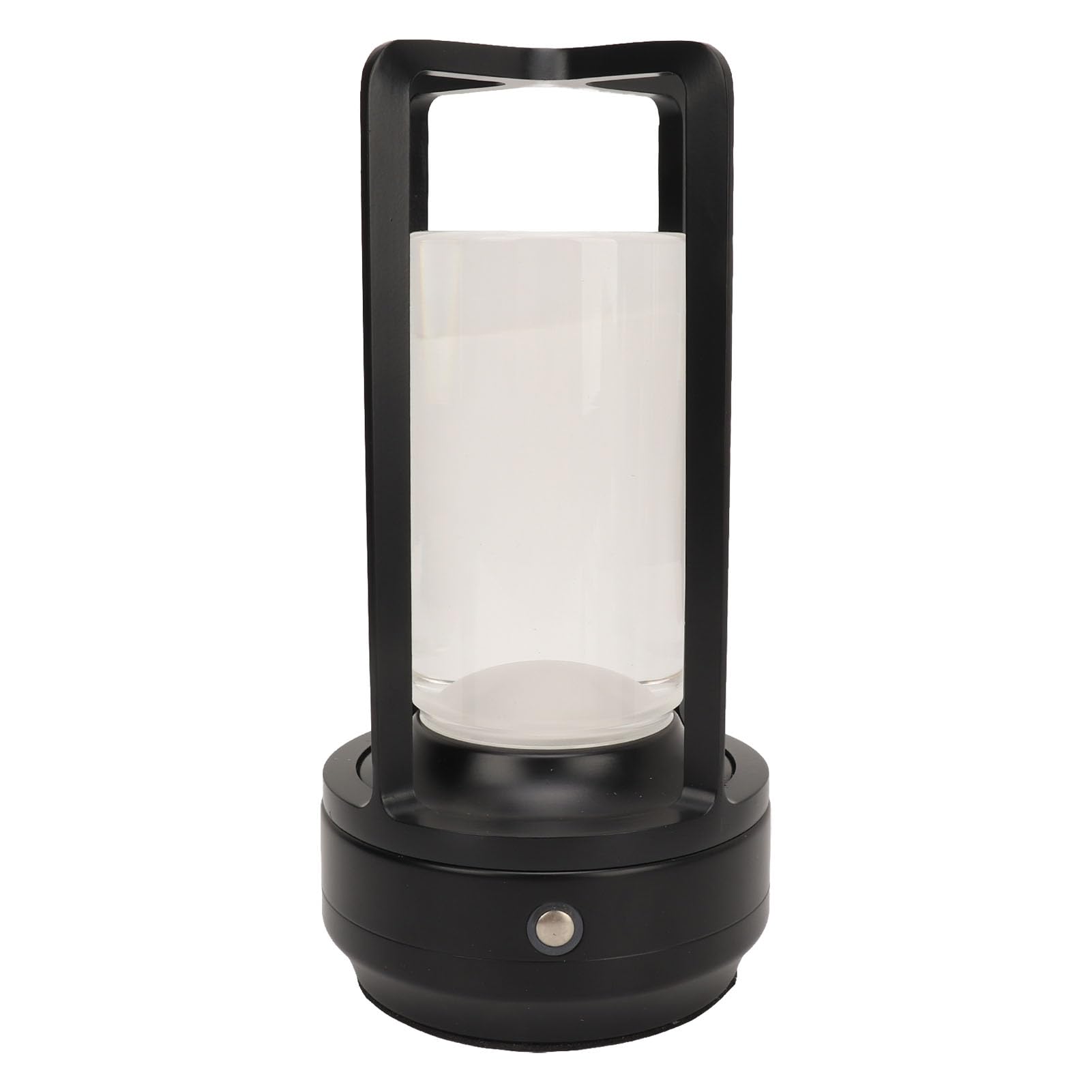 Cordless LED Table Lamp, Cordless Table Lamp Crystal Lampshade USB Rechargeable Touch Control for Home (Black)
