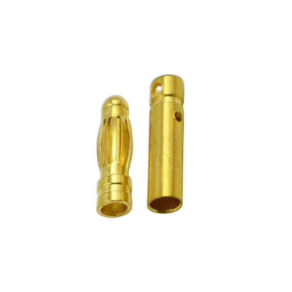 Lot De 20 Paires De Fiches Banane 5,5 Mm Plaqué Or - Connecteurs Mâle/Femelle Pour Moteur Brushless, ESC, Drone, Voiture RC - Cuivre Haute Conductivité