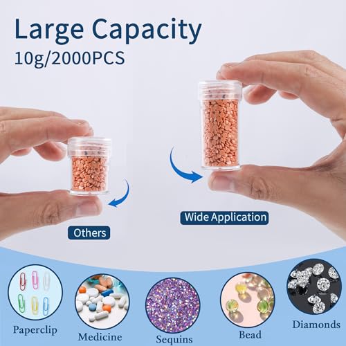 Image of Diamond Art Storage Containers 60 Slots Diamond Painting Accessories and Tools Portable Bead Organizer Boxes for Adults(Pink)
