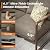 MAISON BACKYARDS Outdoor Aluminum Patio Furniture Set with with 6.5" Thick Cushions,3-Piece Outdoor Sectional Conversation Set with Coffee Table, All-Weather Patio Set for Backyard & Deck?Brown