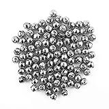 0.25 Inch 6mm Tiny Silver Craft Jingle Bells Bulk 100 Pieces