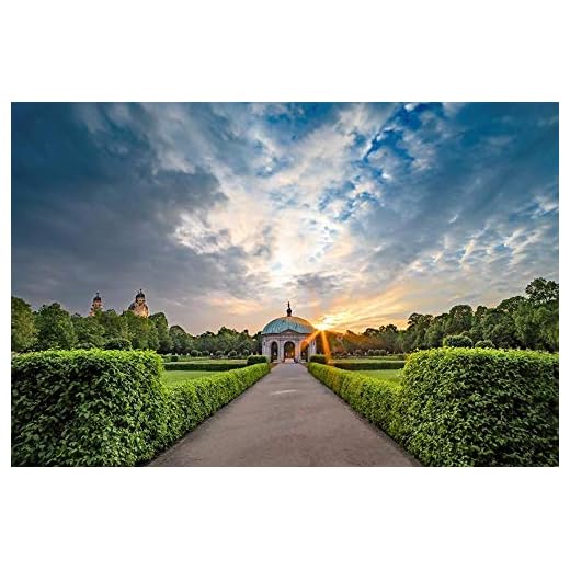 Pussel för vuxna barn 1000 bitar träpusselspel för gåvor heminredning speciella resesouvenirer, München Tyskland engelska trädgårdsväg,29.52"x19.68"