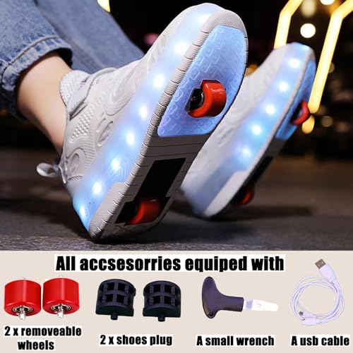 Image of Ylllu Kids LED Roller Skate Shoes with Wheel Light up Roller Shoes Gift for Girls Boys Children