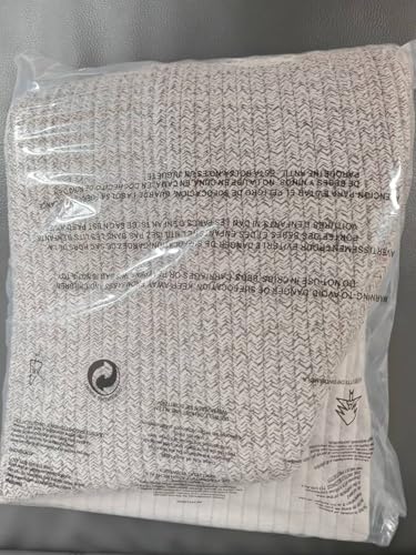 Goodheim Faltbarer Wäschekorb mit Deckel, Wäschesammler - Wäschekörbe, Körbe geflochten, groß & XXL, weiß, braun, Baumwollkorb -Aufbewahrungskorb groß (37 x 52cm)