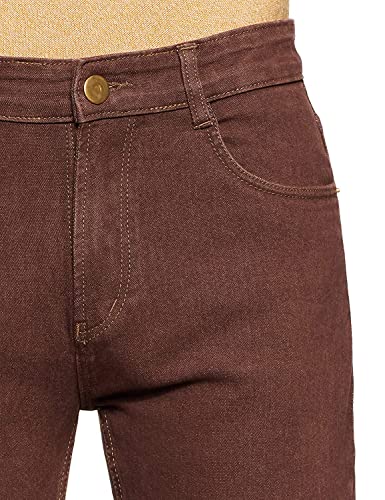 Image of Men's Brown Slim Fit Denim Jeans Stretchable