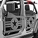 EAG Military Tubular Door with Reflection Mirror Fit for 2018-2022 Wrangler JL 4 Door Only