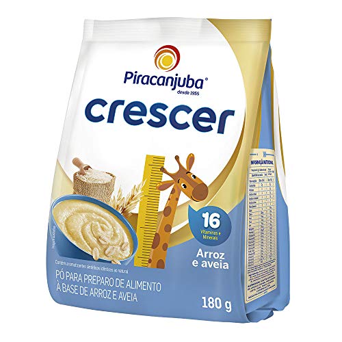 Cereal Infantil Piracanjuba Crescer Arroz Aveia 180g Pouch