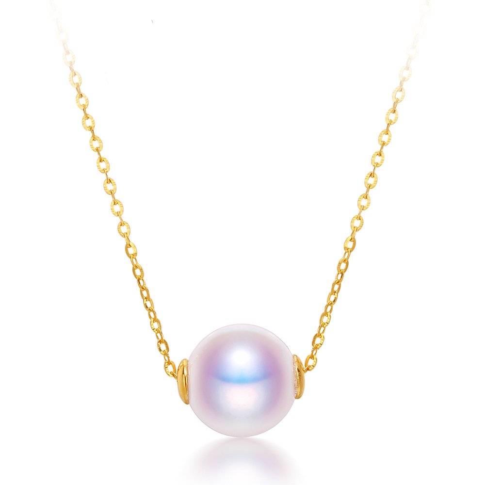 - Tahitian Black Pearl/Akoya White Pearls Necklace Fine Jewellery Round AAAA+ Pearl 18K Pearl Pendant Necklace Gifts for Women Her- Anniversary Birthday Fine Jewelry -Valentine's Day Mothers Day Gifts