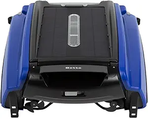Betta SE Solar Powered Automatic Robotic Pool Surface Skimmer Cleaner with 24/7 Continuous Cleaning Battery Power and Re-Engineered Twin Salt Chlorine Tolerant Motors (Blue)
