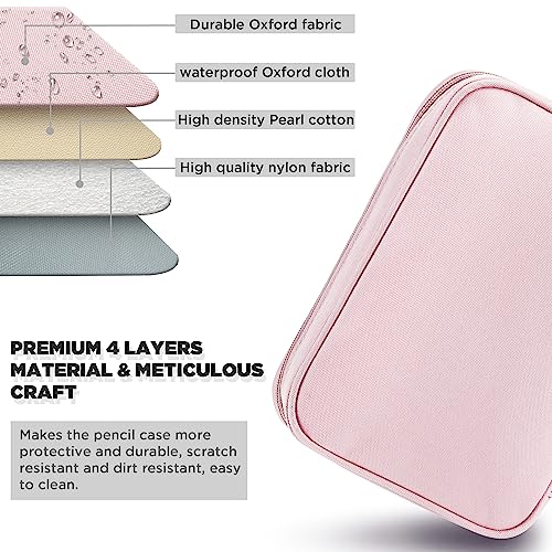 Zannaki Big Capacity Storage Pouch Marker Pen Pencil Case Simple Stationery Bag Box Art Tool & Sketch Storage Boxes for Bullet Journal Middle High School Office College Student Girl Women Adult Teen