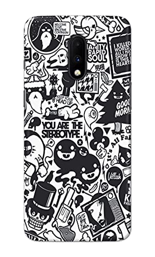 Image of Printed Hard Back Cover Case for OnePlus 6T | OnePlus 7 Back Cover (Mixed Cartoon) -702