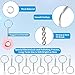 Paxcoo 50Pcs Keychains with Chain and 50 Pcs Jump Rings, Keychain Rings Kit Findings Bulk for Keychain Making Supplie DIY Crafts