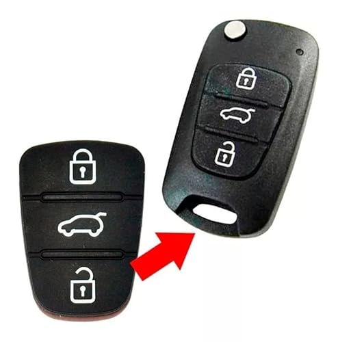 Capa Chave Borracha Botões Hyundai I30 Ix35 Azera Kia Cerato Soul