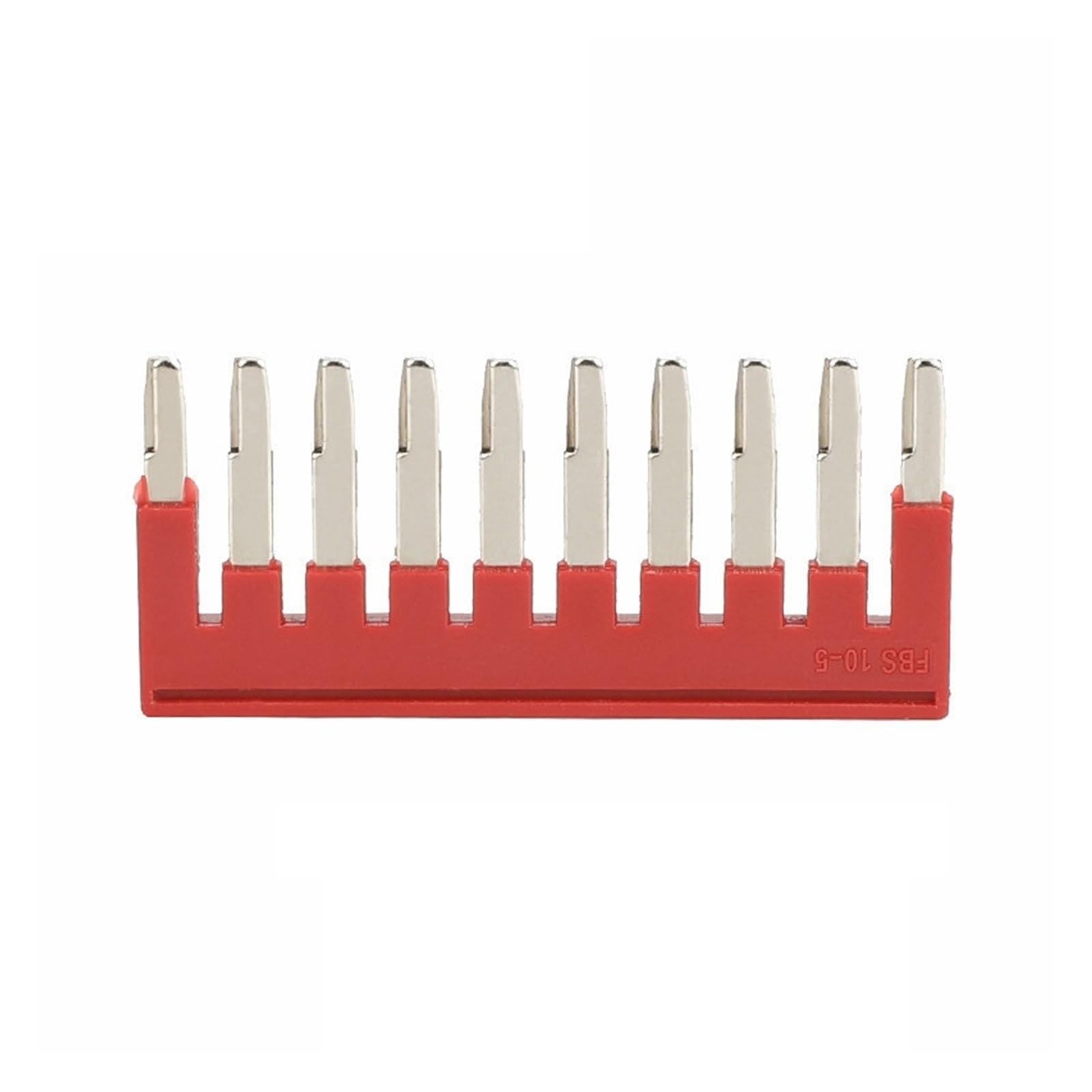 10 pezzi ST2.5 Connessione a gabbia a molla 2,5 mm² 14 AWG Cablaggio Ritorno Tirare Spine Filo Connettore elettrico Morsettiera guida DIN ST2.5(Bridge FBS10-5)