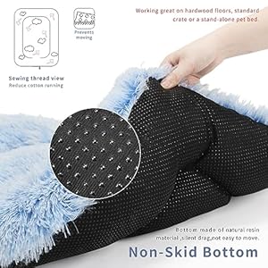 Nononfish puppy crate bed washable small for small dogs non chewable material xs 22 inch plush washable crate mat for cages sofa protect   cucciolini doodles